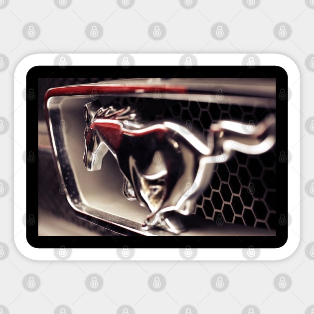 ford mustang, macro logo Sticker by hottehue